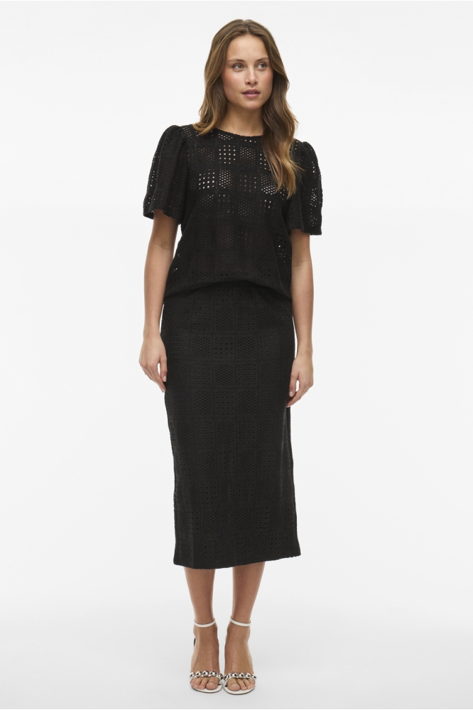 VINOVIRA O-NECK S/S TOP 14106577 Black Beauty